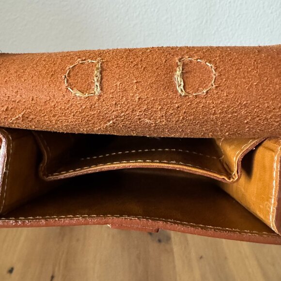 Joan David Small Leather Crossbody Camera Bag – Real Brass Hardware, Boho Chic - Picture 13 of 15